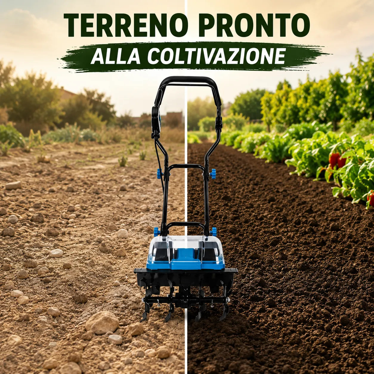 Mukins NL-3579 88VF 550W Battery-Powered Electric Tiller with 2 Lithium Batteries, Cordless Garden Cultivator, Working Width 30 cm, Depth 20 cm, Adjustable Handlebar, 18,000 rpm